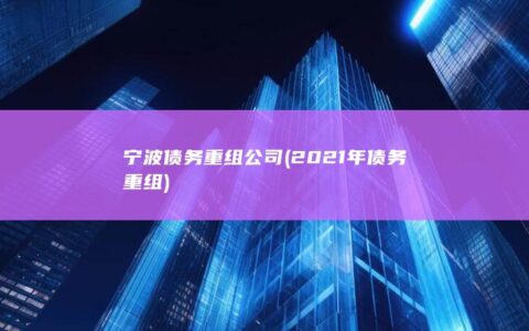 宁波债务重组公司 (2021年债务重组)